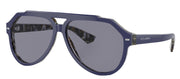 Dolce & Gabbana DG 4452 3423/1 Aviator Acetate Blue on Blue Havana Sunglasses with Gray Solid Color Lens