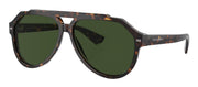 Dolce & Gabbana DG 4452 502/71 Aviator Plastic Havana Sunglasses with Green Lens