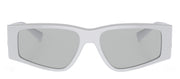 Dolce & Gabbana DG 4453 341887 Rectangle Acetate Light Gray Sunglasses with Light Gray Solid Color Lens