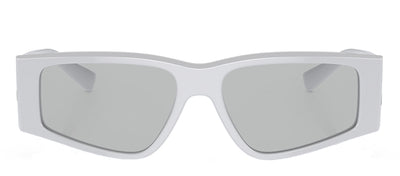 Dolce & Gabbana DG 4453 341887 Rectangle Acetate Light Gray Sunglasses with Light Gray Solid Color Lens