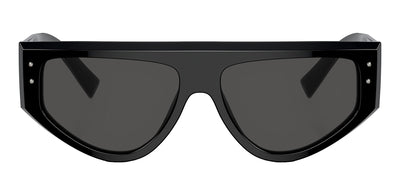 Dolce & Gabbana DG 4461 501/87 Rectangle Acetate Black Sunglasses with Dark Grey Solid Color Lens