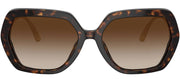 DOLCE & GABBANA DG 4468BF 502/13 Irregular Havana Acetate Sunglasses with Gradient Brown Lens