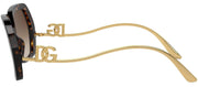 DOLCE & GABBANA DG 4468BF 502/13 Irregular Havana Acetate Sunglasses with Gradient Brown Lens