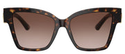 DOLCE & GABBANA DG 4470F 502/13 Square Havana Acetate Sunglasses with Brown Gradient Lens
