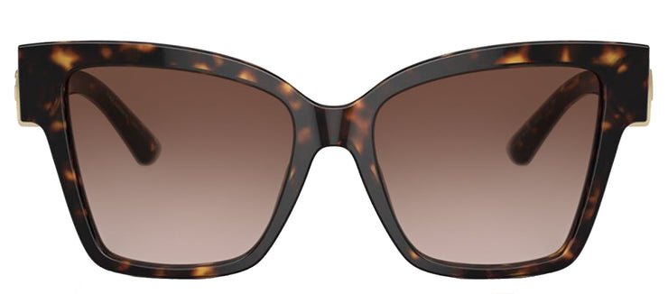 DOLCE & GABBANA DG 4470F 502/13 Square Havana Acetate Sunglasses with Brown Gradient Lens