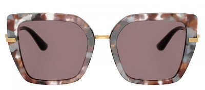 DOLCE & GABBANA DG 4474F 34457N Butterfly Havana Grey Acetate Sunglasses with Purpe Brown Lens