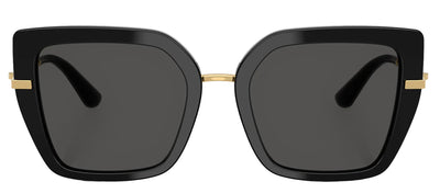 DOLCE & GABBANA DG 4474 501/87 Butterfly Black Acetate Sunglasses with Dark Grey Lens