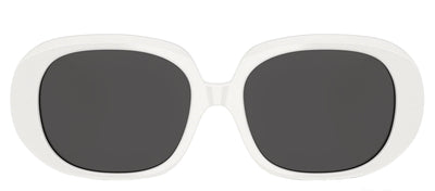 DOLCE & GABBANA DG 4476 331287 Oval White Acetate Sunglasses with Dark Grey Lens
