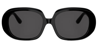 DOLCE & GABBANA DG 4476 501/87 Oval Black Acetate Sunglasses with Dark Grey Lens