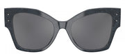 DOLCE & GABBANA DG 4478F 34416V Cat Eye Grey Lace Acetate Sunglasses with Dark Grey Flash Silver Lens