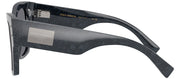 DOLCE & GABBANA DG 4478F 34416V Cat Eye Grey Lace Acetate Sunglasses with Dark Grey Flash Silver Lens