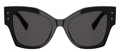 DOLCE & GABBANA DG 4478F 501/87 Cat Eye Black Acetate Sunglasses with Dark Grey Lens