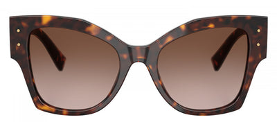 DOLCE & GABBANA DG 4478F 502/13 Cat Eye Havana Acetate Sunglasses with Gradient Brown Lens