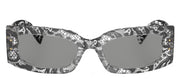 Dolce & Gabbana DG 4479 3287/1 Rectangle Plastic Black Sunglasses with Grey Lens