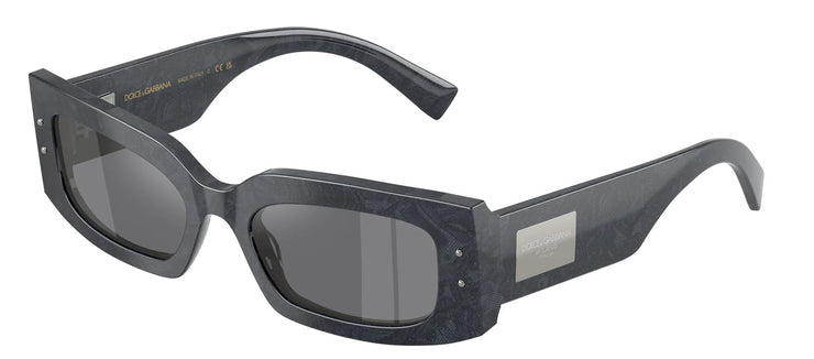 Dolce & Gabbana DG 4479 34416V Rectangle Plastic Grey Sunglasses with Silver Mirror Lens