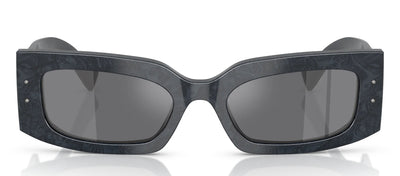 Dolce & Gabbana DG 4479 34416V Rectangle Plastic Grey Sunglasses with Silver Mirror Lens