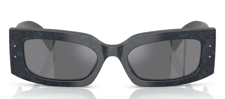 Dolce & Gabbana DG 4479 34416V Rectangle Plastic Grey Sunglasses with Silver Mirror Lens