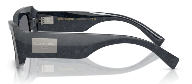 Dolce & Gabbana DG 4479 34416V Rectangle Plastic Grey Sunglasses with Silver Mirror Lens