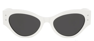 DOLCE & GABBANA DG 4480 331287 Butterfly White Acetate Sunglasses with Dark Grey Lens