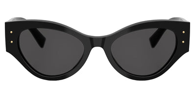 DOLCE & GABBANA DG 4480 501/87 Butterfly Black Acetate Sunglasses with Dark Grey Lens