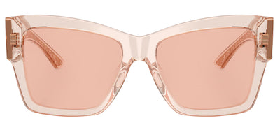 DOLCE & GABBANA DG 4493 314884 Square Transparent Rose Acetate Sunglasses with Dark Pink Lens