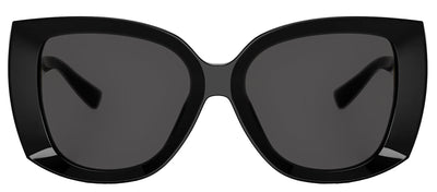 DOLCE & GABBANA DG 4495 501/87 Square Black Acetate Sunglasses with Dark Grey Lens