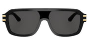 DOLCE & GABBANA DG 4507 501/87 Pilot Black Acetate Sunglasses with Dark Grey Lens
