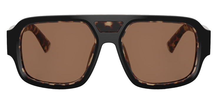 Dolce & Gabbana DG 4516 341773 Square Plastic Red Havana Sunglasses with Brown Lens