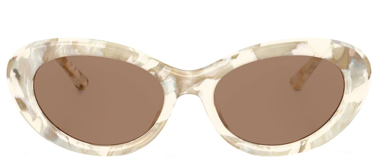 Dolce & Gabbana DG 4519 346173 Oval Plastic Beige Sunglasses with Brown Lens
