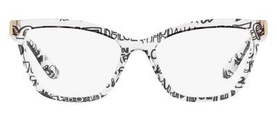 Dolce & Gabbana DG 5076 3314 Cat-Eye Plastic Multicolor Eyeglasses with Logo Stamped Demo Lenses