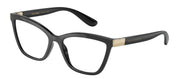 Dolce & Gabbana DG 5076 501 Cat-Eye Plastic Black Eyeglasses with Logo Stamped Demo Lenses