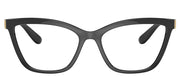 Dolce & Gabbana DG 5076 501 Cat-Eye Plastic Black Eyeglasses with Logo Stamped Demo Lenses