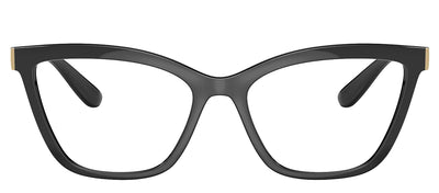 Dolce & Gabbana DG 5076 501 Cat-Eye Plastic Black Eyeglasses with Logo Stamped Demo Lenses