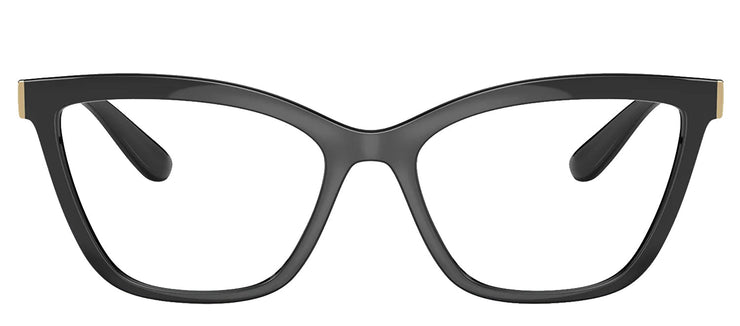 Dolce & Gabbana DG 5076 501 Cat-Eye Plastic Black Eyeglasses with Logo Stamped Demo Lenses