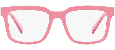 Dolce & Gabbana DG 5101 3262 Square Plastic Pink Eyeglasses with Logo Stamped Demo Lenses
