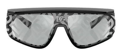 Dolce & Gabbana DNA DG 6177 501/AL Shield Plastic Black Sunglasses with Grey Mirror Lens