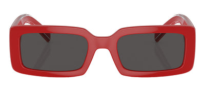 Dolce & Gabbana DG 6187 309687 Rectangle Plastic Red Sunglasses with Grey Lens