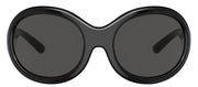 DOLCE & GABBANA DG 6201 501/87 Oval Black Plastic Sunglasses with Dark Grey Lens