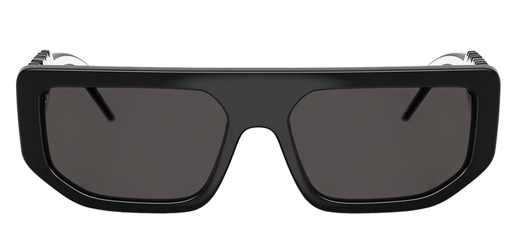 Dolce & Gabbana DG 6203 501/87 Rectangle Plastic Black Sunglasses with Grey Lens