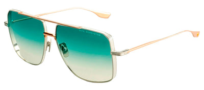 Dita DT DTS157 A-03 Oversized Metal Silver Sunglasses with Green Gradient Lens