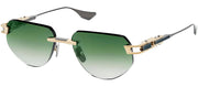 Dita GRAND-IMPERYN DT DTS164 A-02 Rimless Metal Gold Sunglasses with Green Gradient Lens