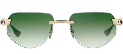 Dita DT DTS164 A-02 Rimless Metal Gold Sunglasses with Green Gradient Lens