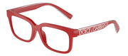 Dolce & Gabbana KIDS DX 5002 3088 Rectangle Plastic Red Eyeglasses with Logo Stamped Demo Lenses