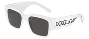 Dolce & Gabbana KIDS DX 6004 331287 Square Plastic White Sunglasses with Grey Lens