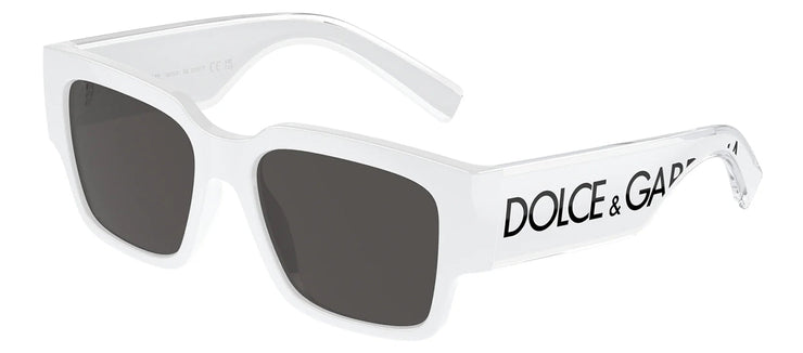 Dolce & Gabbana KIDS DX 6004 331287 Square Plastic White Sunglasses with Grey Lens