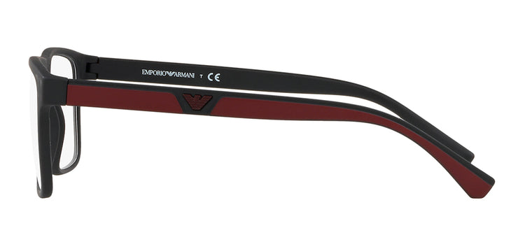 Emporio Armani EA 4115F 50421W Rectangle Plastic Black Sunglasses with Clear Lens