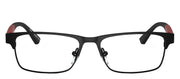 Emporio Armani KIDS EK 1001 3001 Rectangle Metal Black Eyeglasses with Logo Stamped Demo Lenses