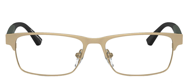 Emporio Armani KIDS EK 1001 3002 Rectangle Metal Gold Eyeglasses with Logo Stamped Demo Lenses