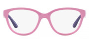 Emporio Armani KIDS EK 3002 6016 Cat-Eye Plastic Purple Eyeglasses with Logo Stamped Demo Lenses