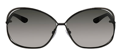 Tom Ford FT 0157 08B Round Metal Gunmetal Sunglasses with Smoke Gradient Lens